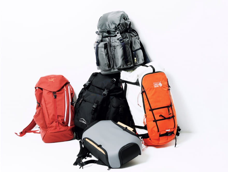 ARC'TERYXのバッグ、L.L.Beanのバッグ、PORTERのバッグ、Mountain Hardwearのバッグ、côte&cielのバッグ