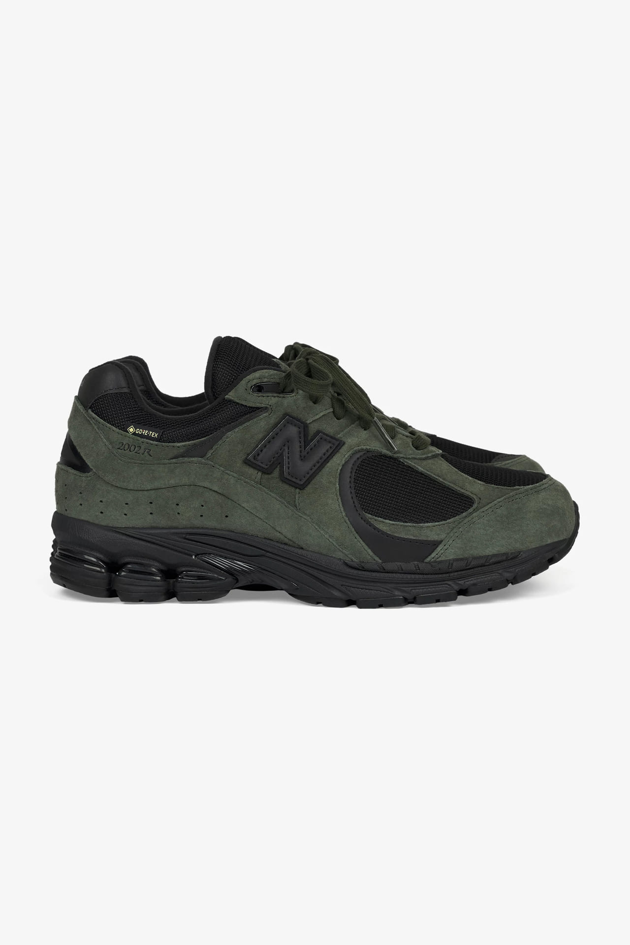 「JJJJound & New Balance The 2002R GORE-TEX®」New Balance（ニューバランス）　JJJound（ジョウンド）　スニーカー　ゴアテックス　コラボ　パイングリーン　側面