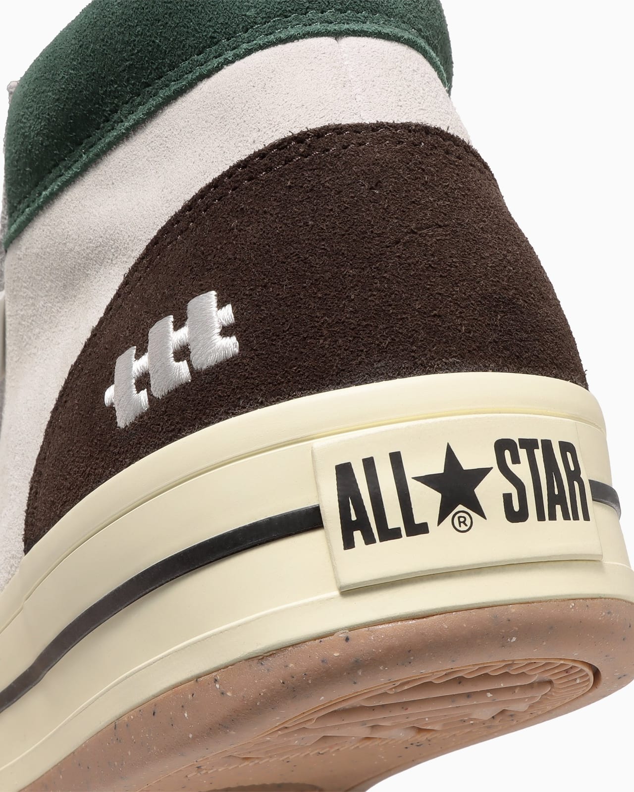 TTTMSW ティーティーティーエムエスダブリュー converse コンバース ALL STAR R BOARDERSTAR TTT MSW MID コラボスニーカー　踵　ロゴ寄り