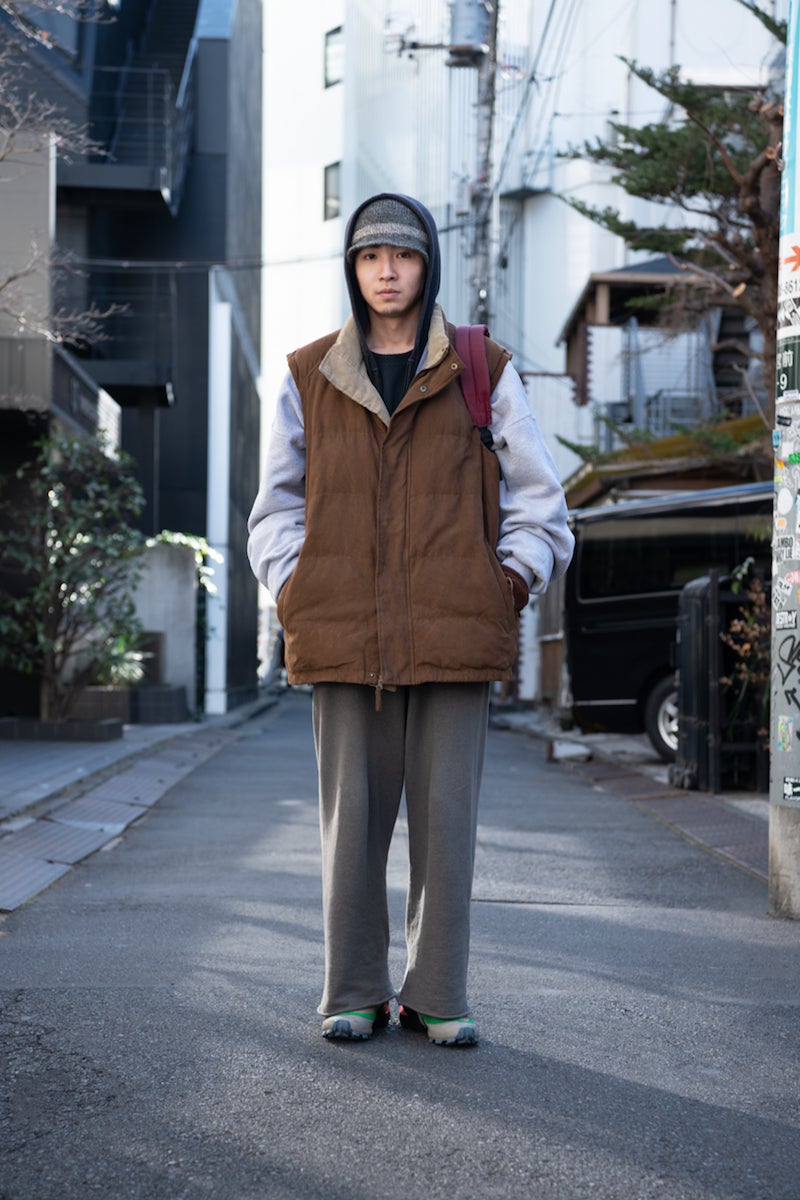 MM6 Maison Margiela × Salomon 「CROSS LOW」を使ったブラウンコーデ