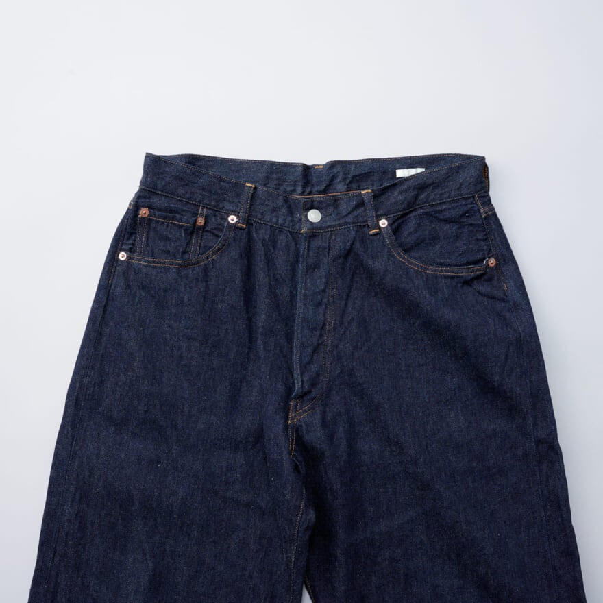 COMOLI DENIM 5P PANTSのネイビー