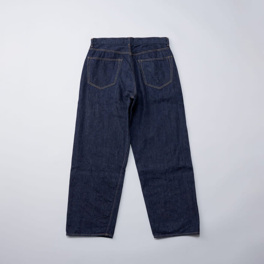 COMOLI DENIM 5P PANTSのネイビー