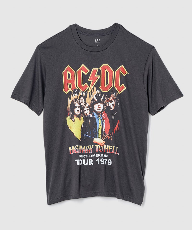 GapのAC/DCバンドTシャツ　表面