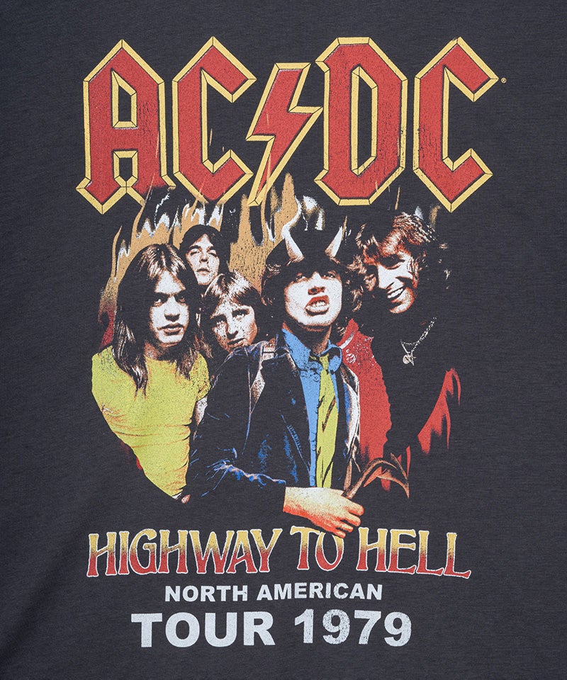 GapのAC/DCバンドTシャツ　プリントのアップ