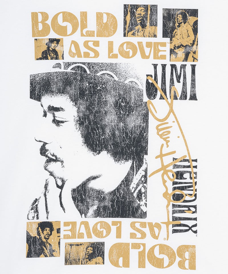 Gapのジミヘン（Jimi Hendrix）バンドTシャツ　プリントのアップ