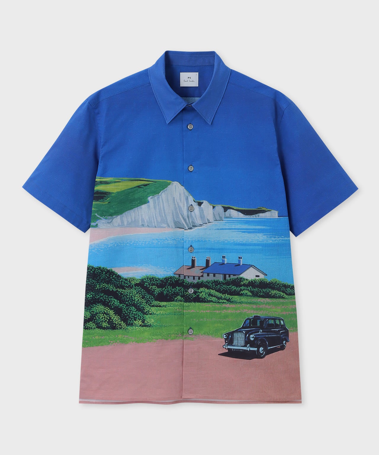 PS Paul Smith Happy ポールスミス ラストレーター永井博 コラボ イギリスの自然 モチーフ 半袖シャツ