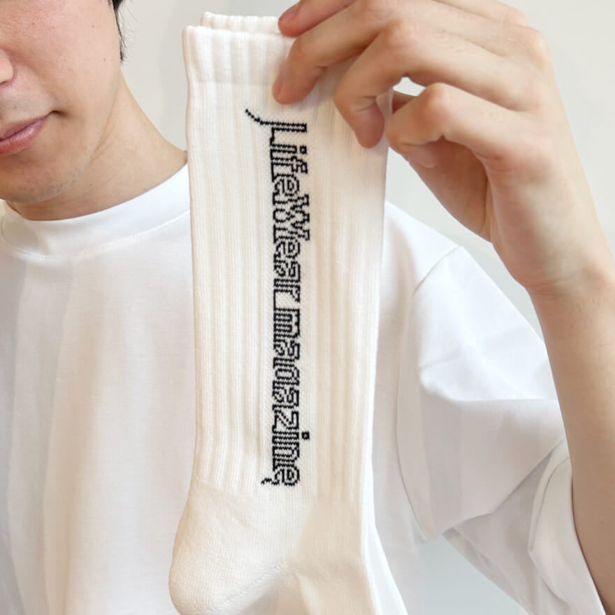 ユニクロのライフウェアマガジン LifeWear magazineパイルソックス (2足組)WHITE & GRAYの試着&本音レビューのディテール