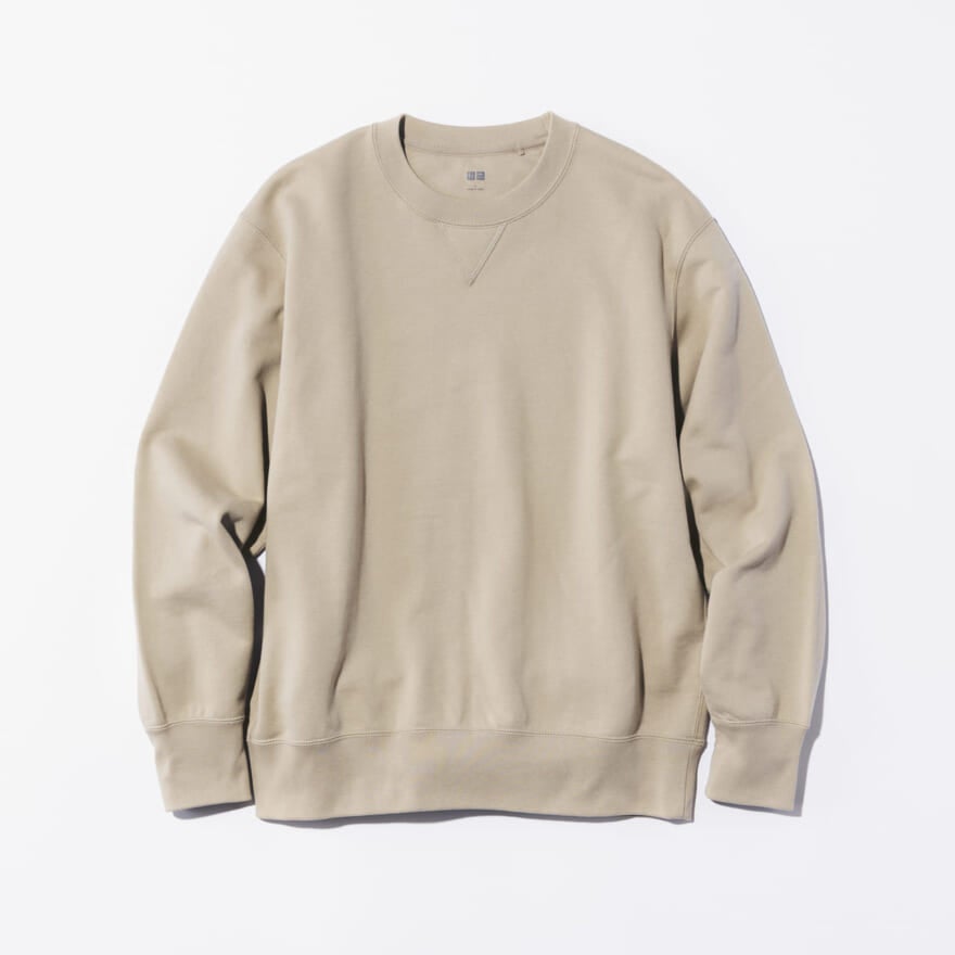 ユニクロの永久定番名品 スウェットシャツ(長袖) 31 ベージュ