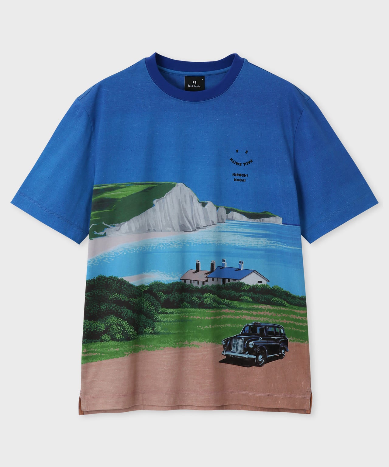 PS Paul Smith Happy ポールスミス ラストレーター永井博 コラボ イギリスの自然 モチーフ 半袖Tシャツ