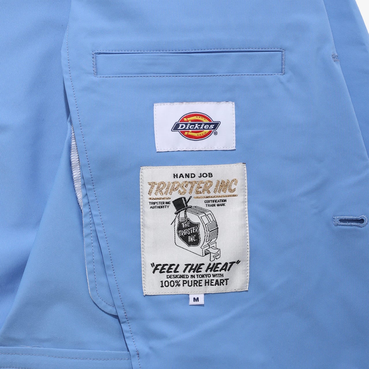 Dickies (ディッキーズ) TRIPSTER(トリップスター) コラボ　新作スーツ　ブルー　ジャケット　ロゴ寄り