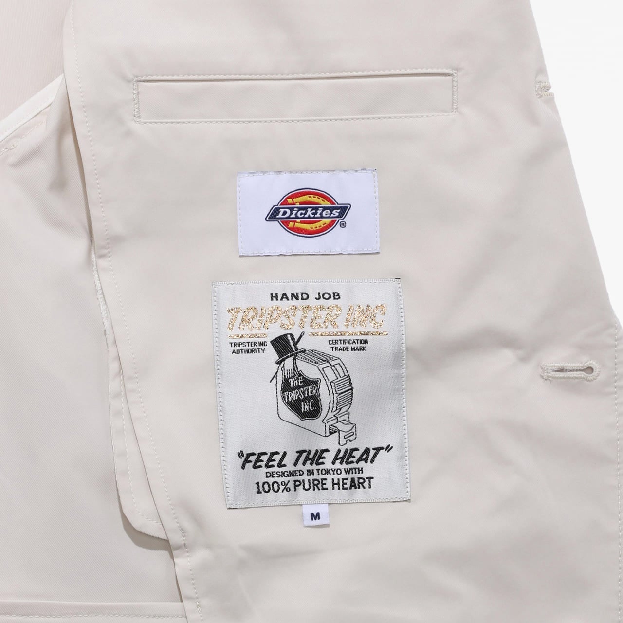 Dickies (ディッキーズ) TRIPSTER(トリップスター) コラボ 新作スーツ オフホワイト ロゴ寄り