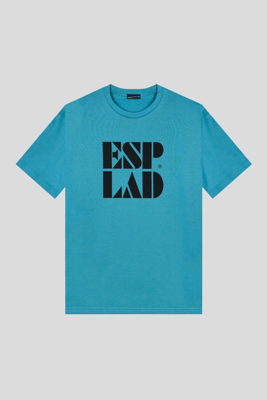 ESP LAD MUSICIAN　ラッドミュージシャン コラボ　　ブルーTシャツ　表面プリント