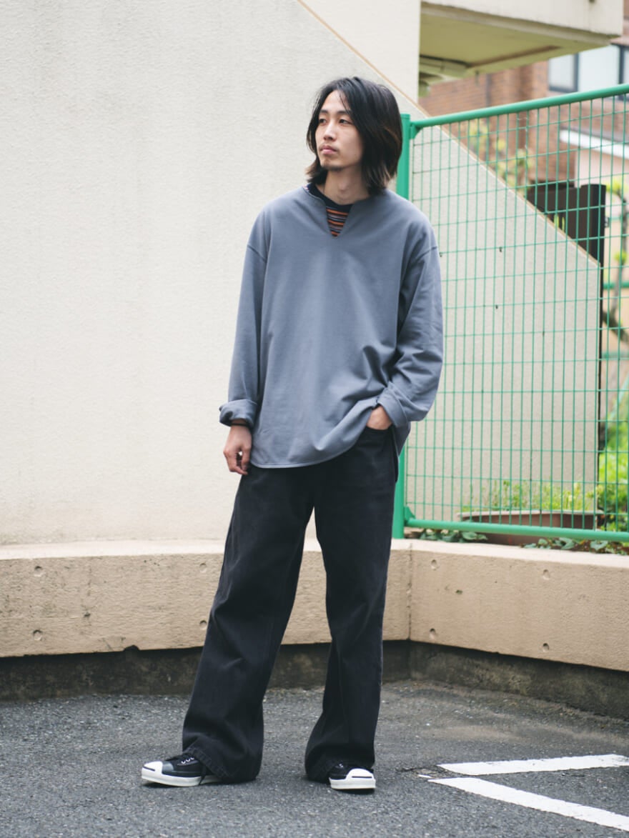 CONVERSE for BIOTOP EX JACK PURCELL RET RLY　田夛英照さん／アダム エ ロぺ プレス　全身