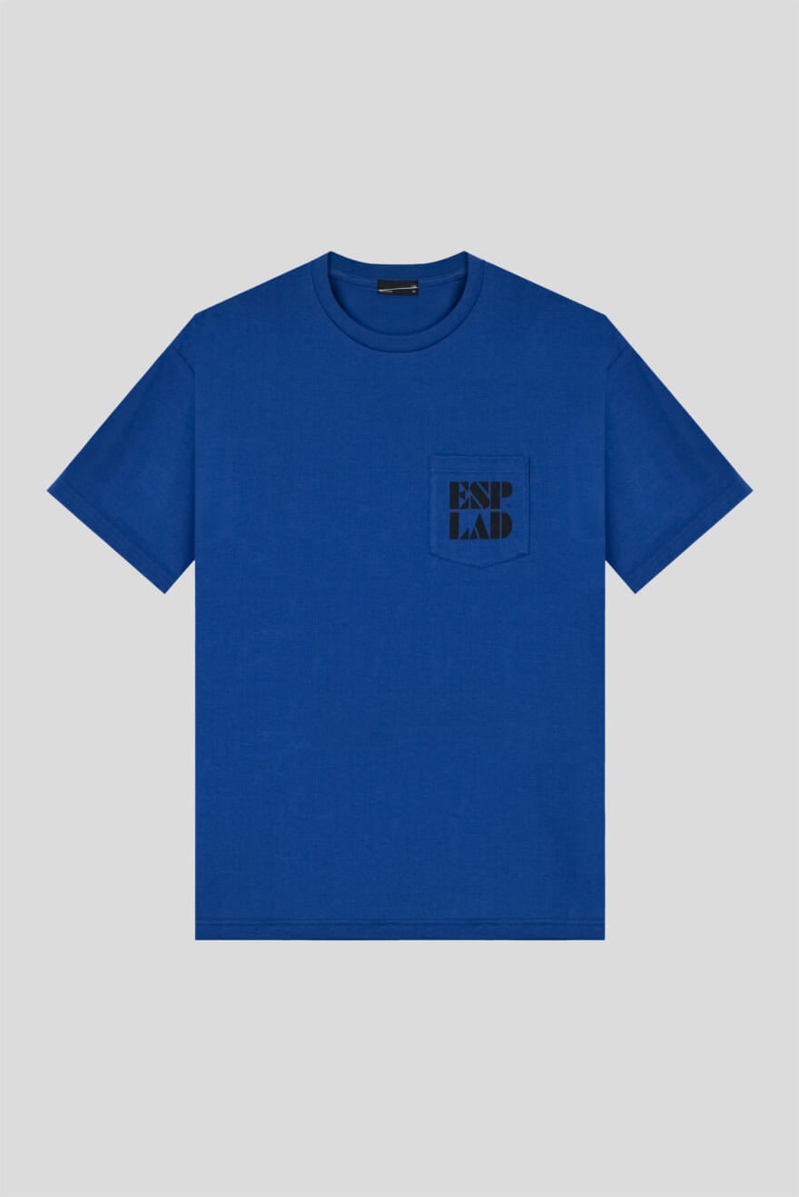 ESP LAD MUSICIAN　ラッドミュージシャン コラボ　　ブルー　Tシャツ　胸ロゴ