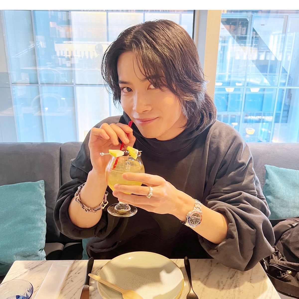 渋谷のスペインレストラン チリンギート エスクリバ 白サングリア“イベリス” 試食
