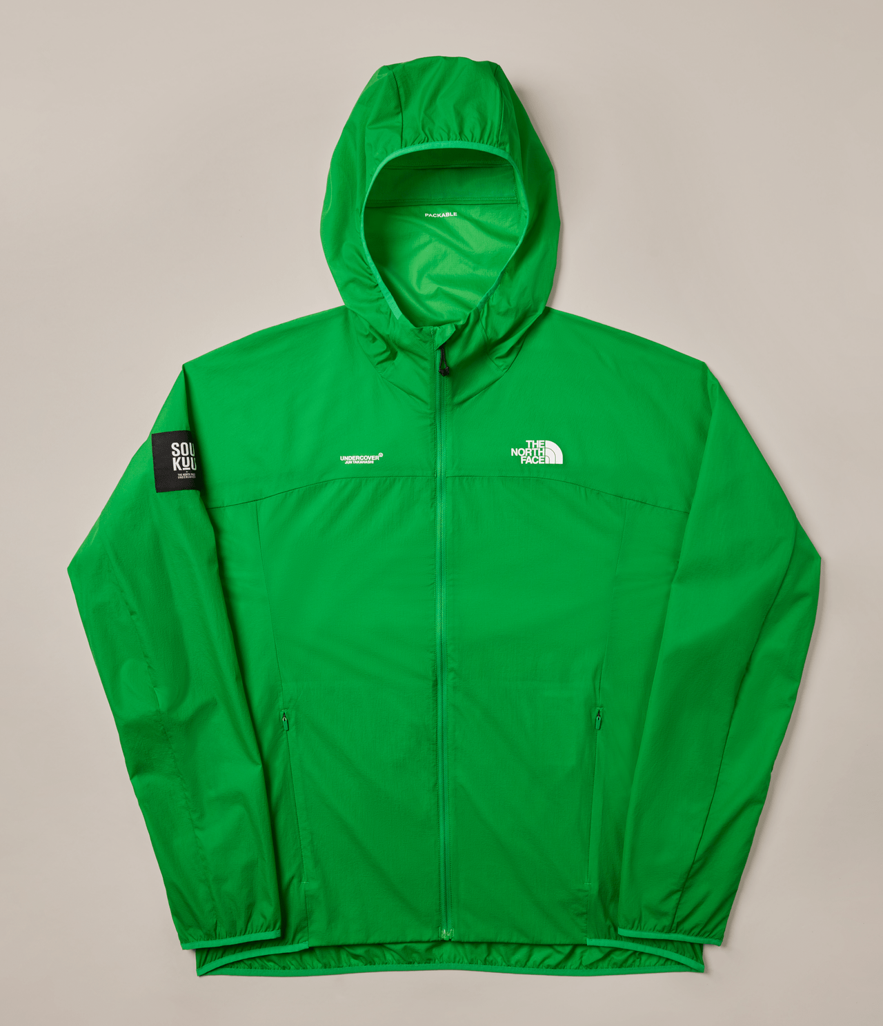 THE NORTH FACE ザ・ノース・フェイス UNDERCOVER アンダーカバー コラボ THE NORTH FACE × UNDERCOVER Trail Run Packable Wind Jacket (ザ・ノース・フェイス x アンダーカバー トレイルラン・パッカブル・ウインドジャケット) グリーン１