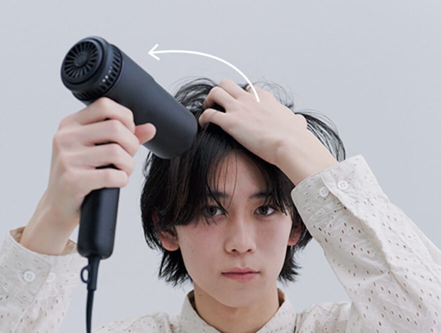 iumのヘアドライヤーの使い方1