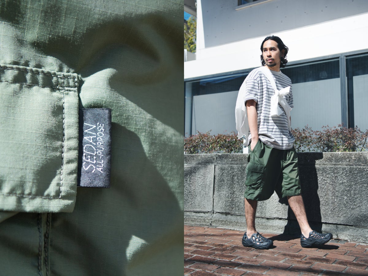 Tシャツとショーツなのに子どもっぽくならないアウトドアスタイル！「メレル」の黒サンダルで引き締めて。【オシャレな人が買ってよかった新作アイテムスナップ／DAY14】