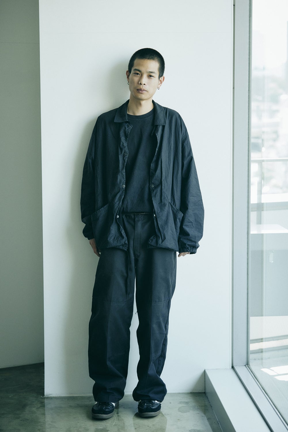 1.〈Dickies〉のダブルニー 着用