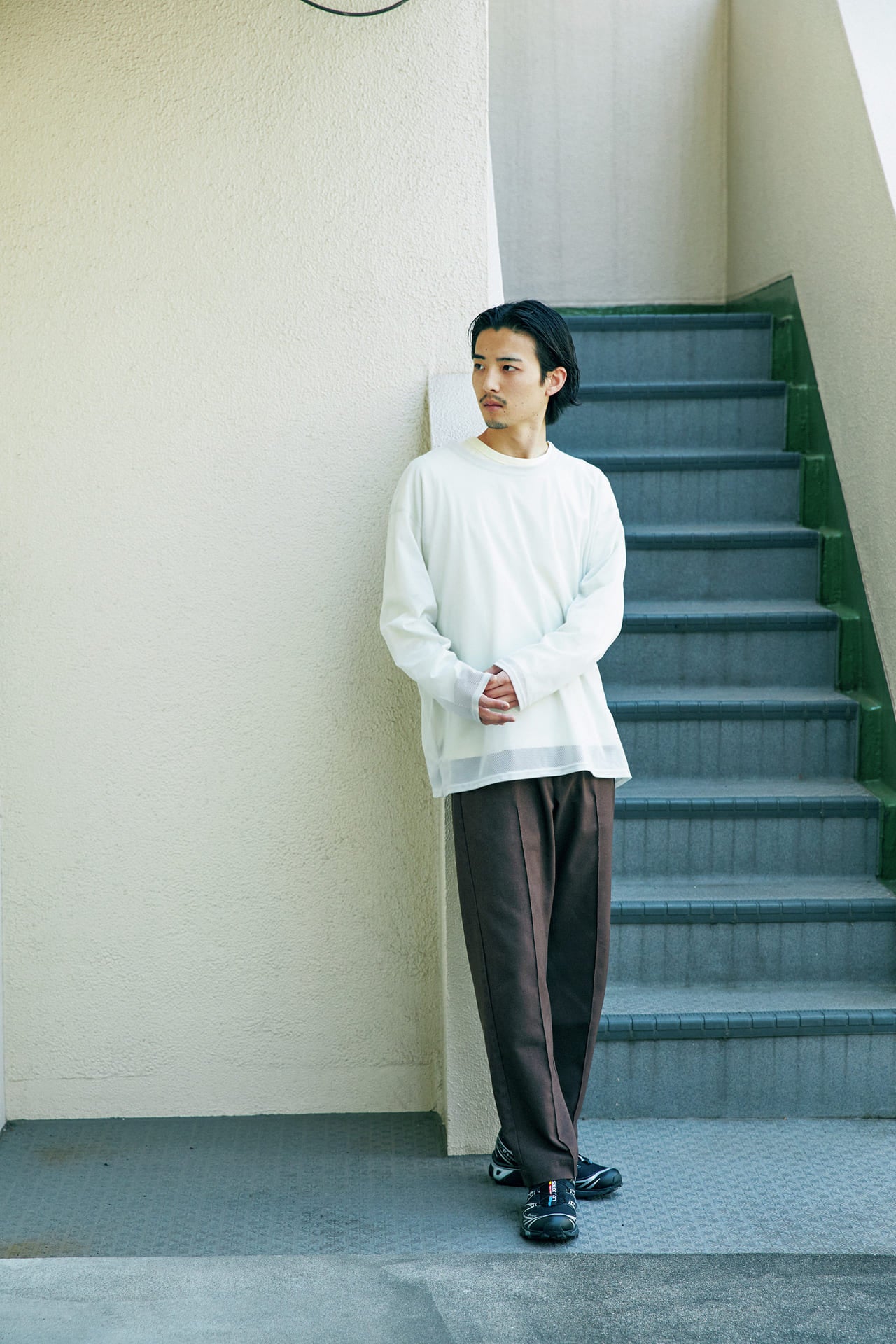 SOUTH2 WEST8 サウスツーウエストエイト メッシュシャツ 着こなし2