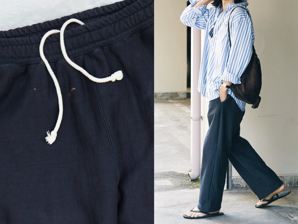 ラクなのにシック！「カンタータ」のスウェットパンツはスラックスみたいに仕上がる大人の愛用品。【服好き読者に聞いた“着回せた”ベストバイ！】