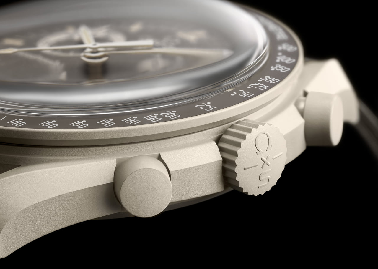 OMEGA オメガ コラボ Swatch スウォッチ 3種類の新しい Bioceramic MoonSwatch MISSION ON EARTHウォッチ サンド 側面