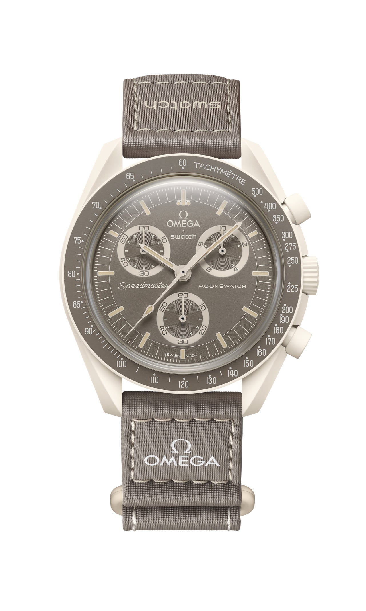 OMEGA オメガ コラボ Swatch スウォッチ 3種類の新しい Bioceramic MoonSwatch MISSION ON EARTHウォッチ サンド 俯瞰 全体