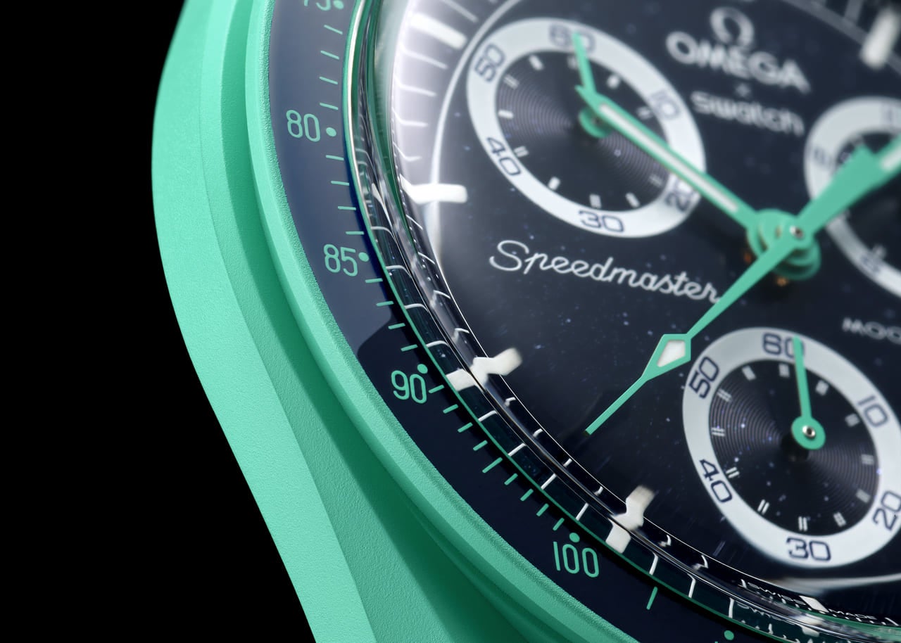 OMEGA オメガ コラボ Swatch スウォッチ 3種類の新しい Bioceramic MoonSwatch MISSION ON EARTHウォッチ グリーン のじばん