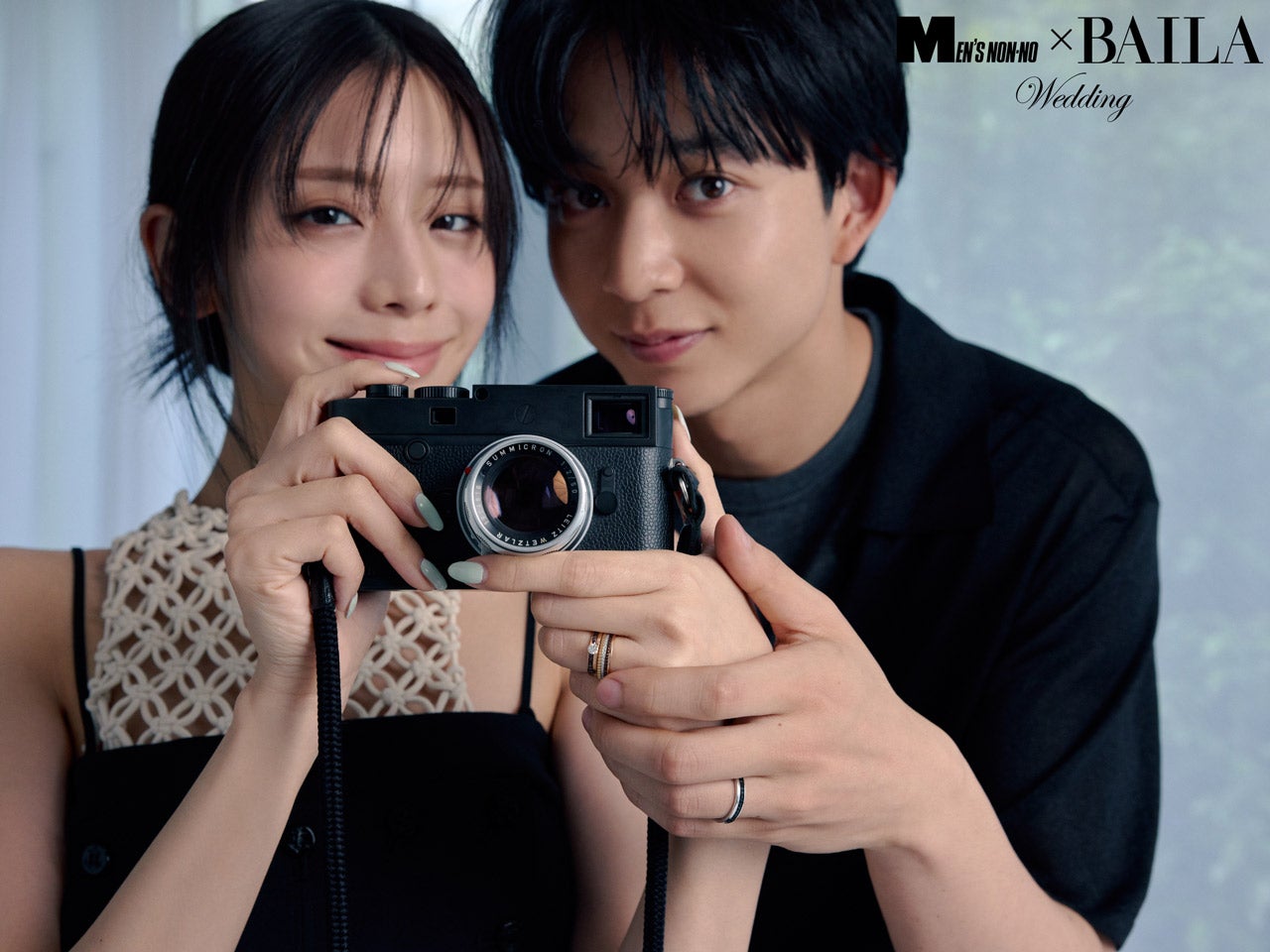 鈴木仁と貴島明日香、「ブシュロン」のペアジュエリーとウォッチで始めるウェディングストーリー【MEN’S NON-NO×BAILA 2人が主役のウェディング vol.4】