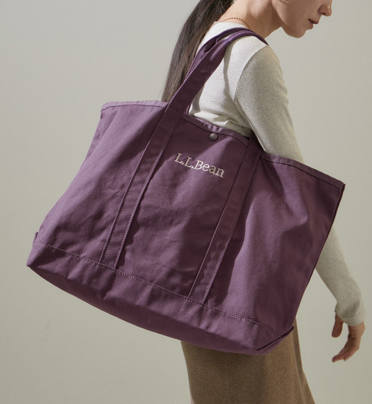 L.L.Bean エルエルビーン SALON adam et ropé サロンアダムエロペ コラボ トートバッグ パープル