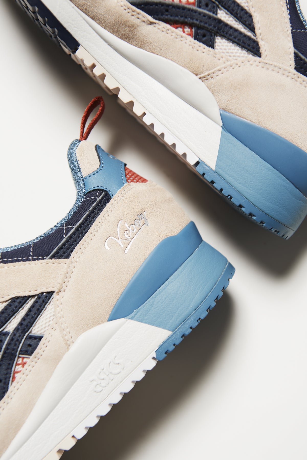 mita sneakersの草ヶ谷 駿さん ASICS SportStyle KEEN スニーカー サンダル ASICS SportStyle GEL-LYTE III OG “TAITO” "KEBOZ x mita sneakers" ソール ロゴ