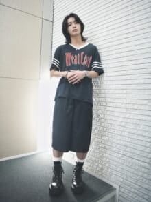 [神谷空] 「ペプシカラーのロレックスと古着Tシャツをリンクさせた夏のオールブラックコーデ！」【メンズノンノモデルの私服スナップ】