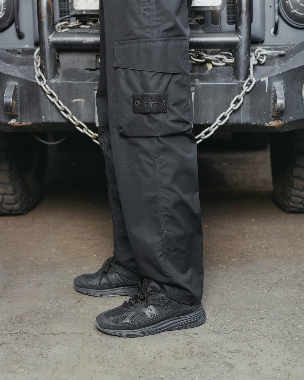 Stone Island New Balance MADE in UK 991v2 Ghost スニーカー コラボ ブラック