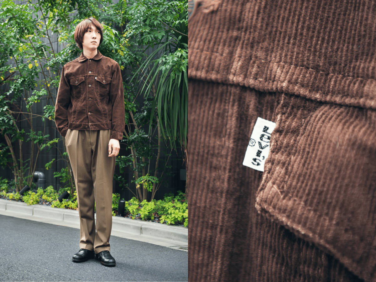 E5757M【Levi's/リーバイス】コーデュロイ ジャケット シャツ Levi's DEAD STOCK LEVI'S CORDUROY JACKET 1962 MODEL BEIGE