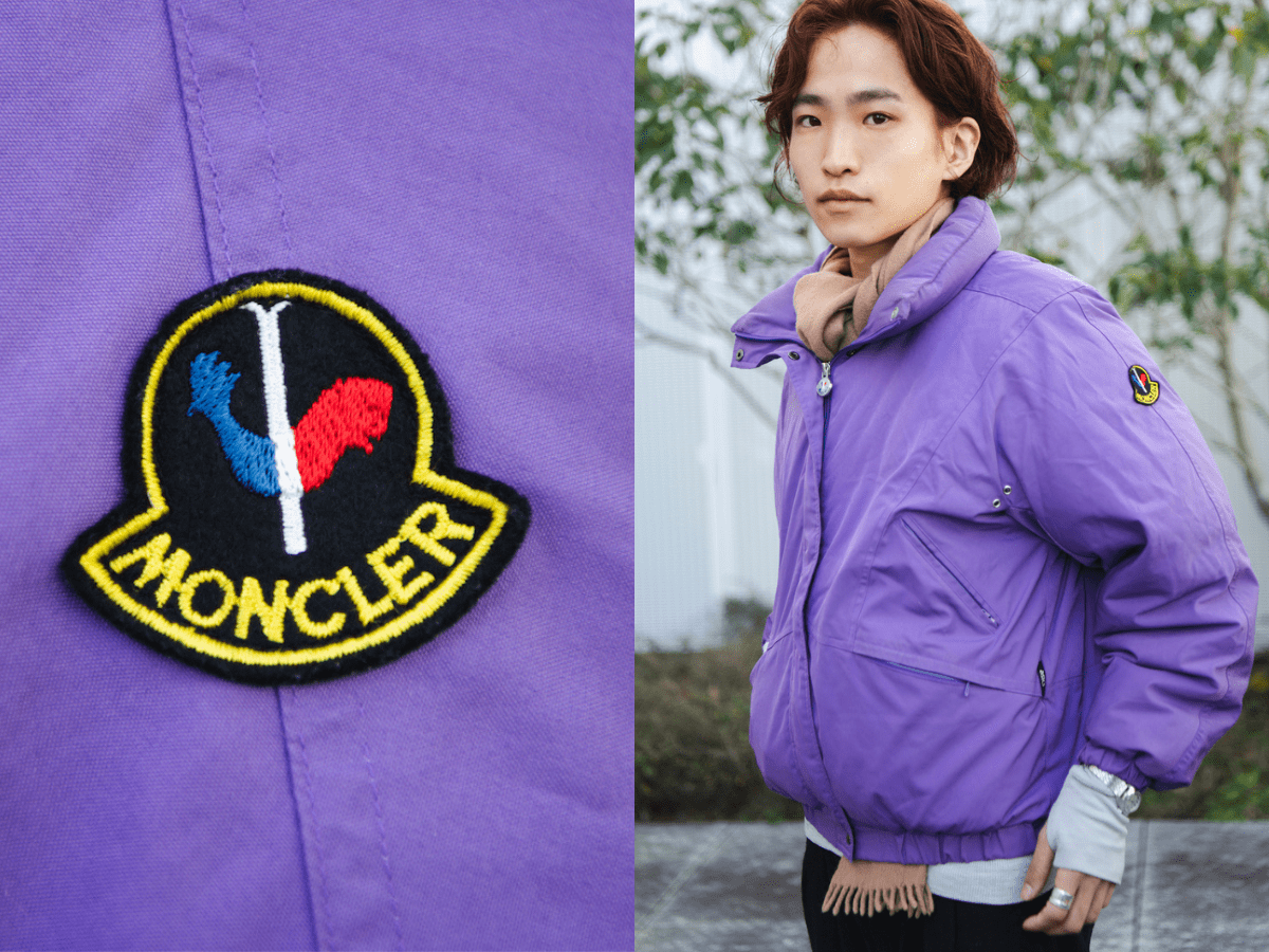 「モンクレール」の80年代レトロダウン！オレンジのヘアカラーがグッドアクセントに【おしゃれな人の冬ヘアとファッションSNAP！】