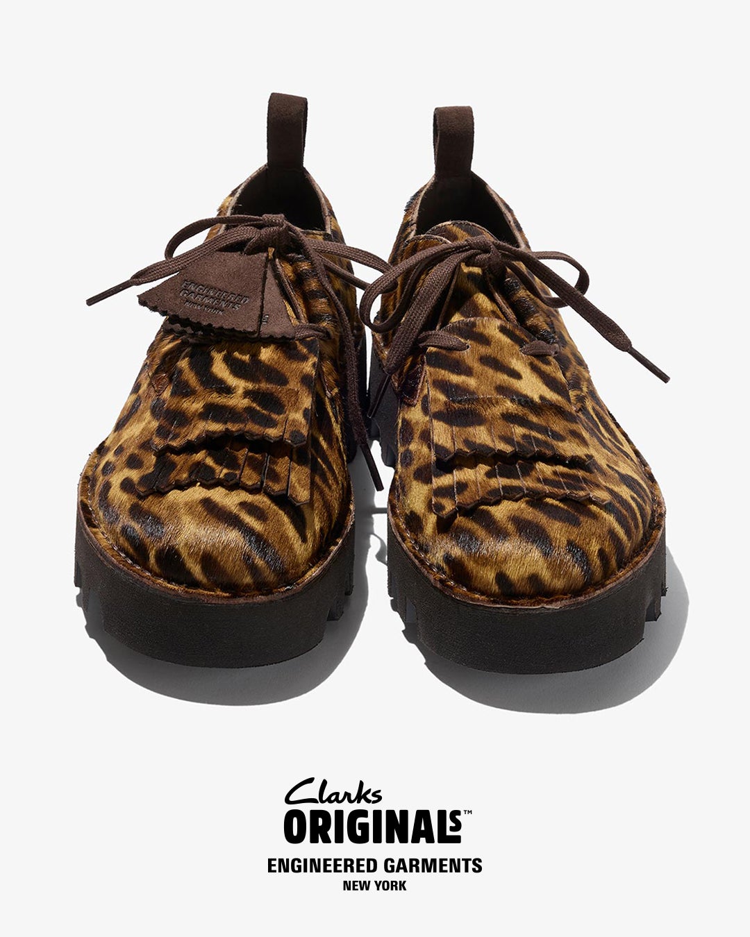 ENGINEERED GARMENTS Clarks Originals コラボレーション第二弾 エンジニアドガーメンツ クラークス 豹柄 正面