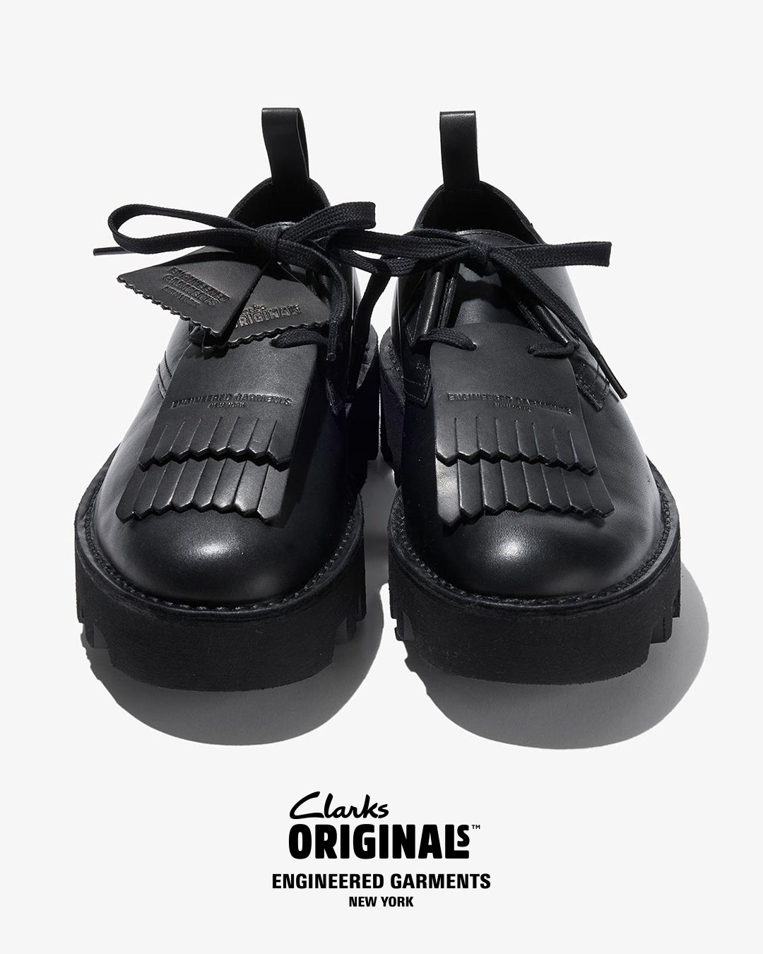 ENGINEERED GARMENTS Clarks Originals コラボレーション第二弾 エンジニアドガーメンツ クラークス ブラック 爪先