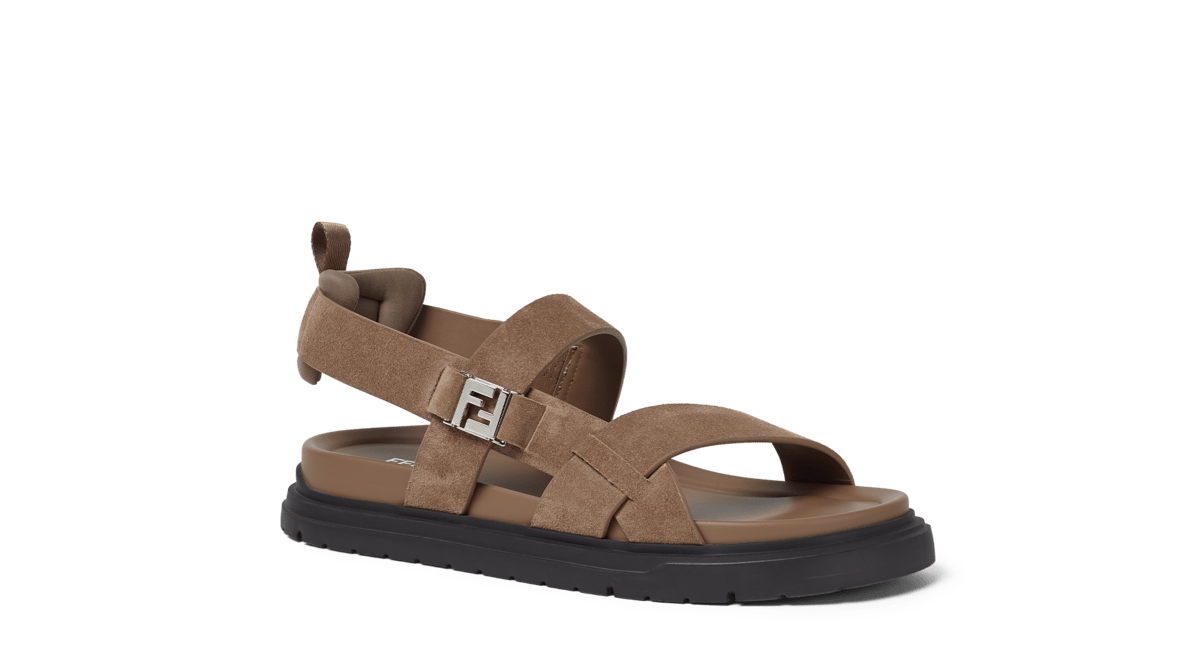 FENDI「FF」サンダル ブラウン