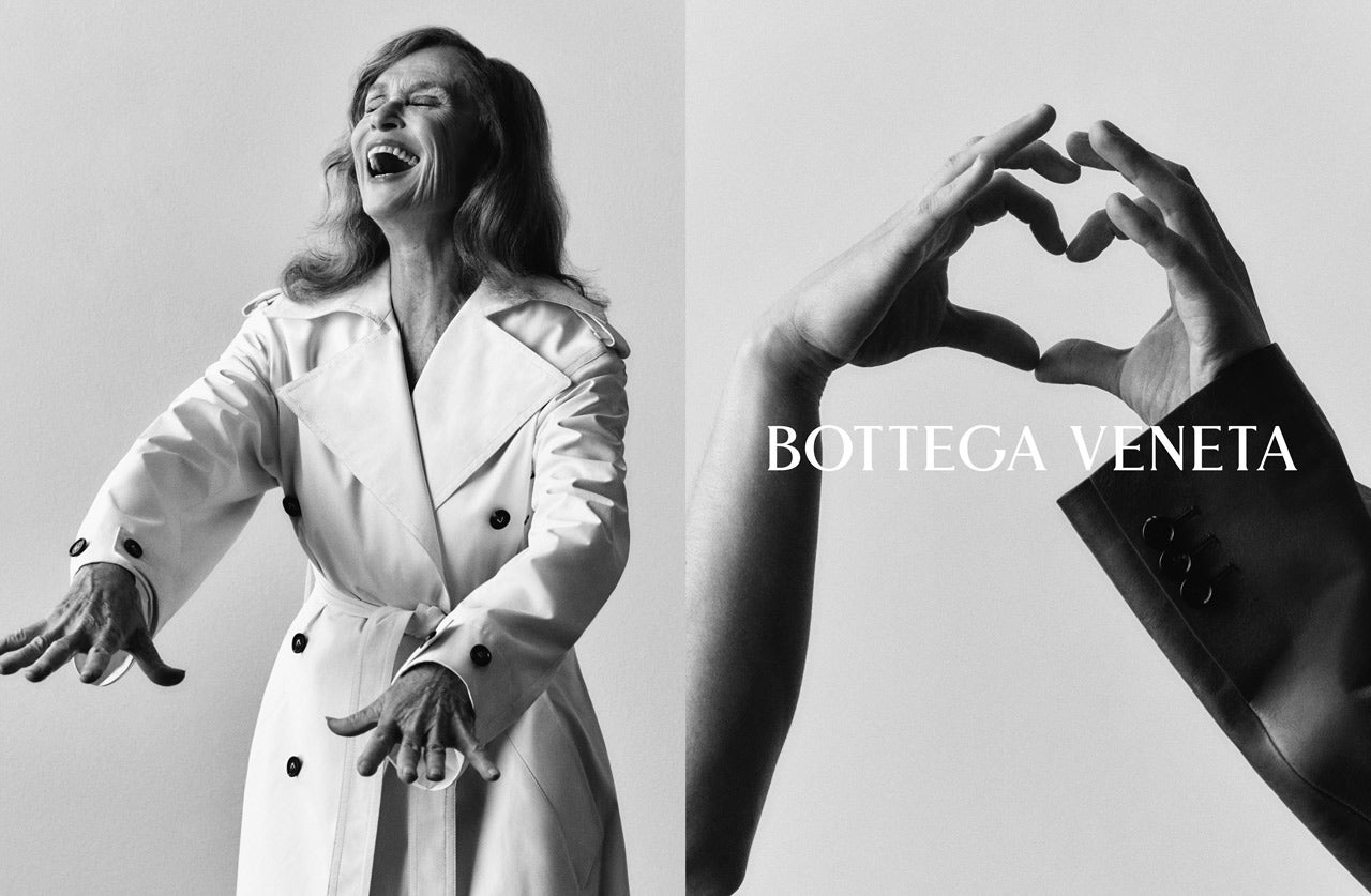 ボッテガ・ヴェネタ「イントレチャート」50周年キャンペーンに参加したローレン・ハットン(Lauren Hutton)
