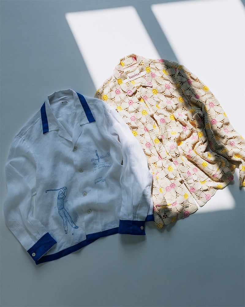 バジストのシャツとボーディのシャツ
