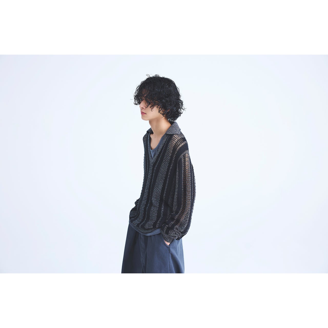 ミディアムヘアのパーマスタイル　メンズにオススメのヘア