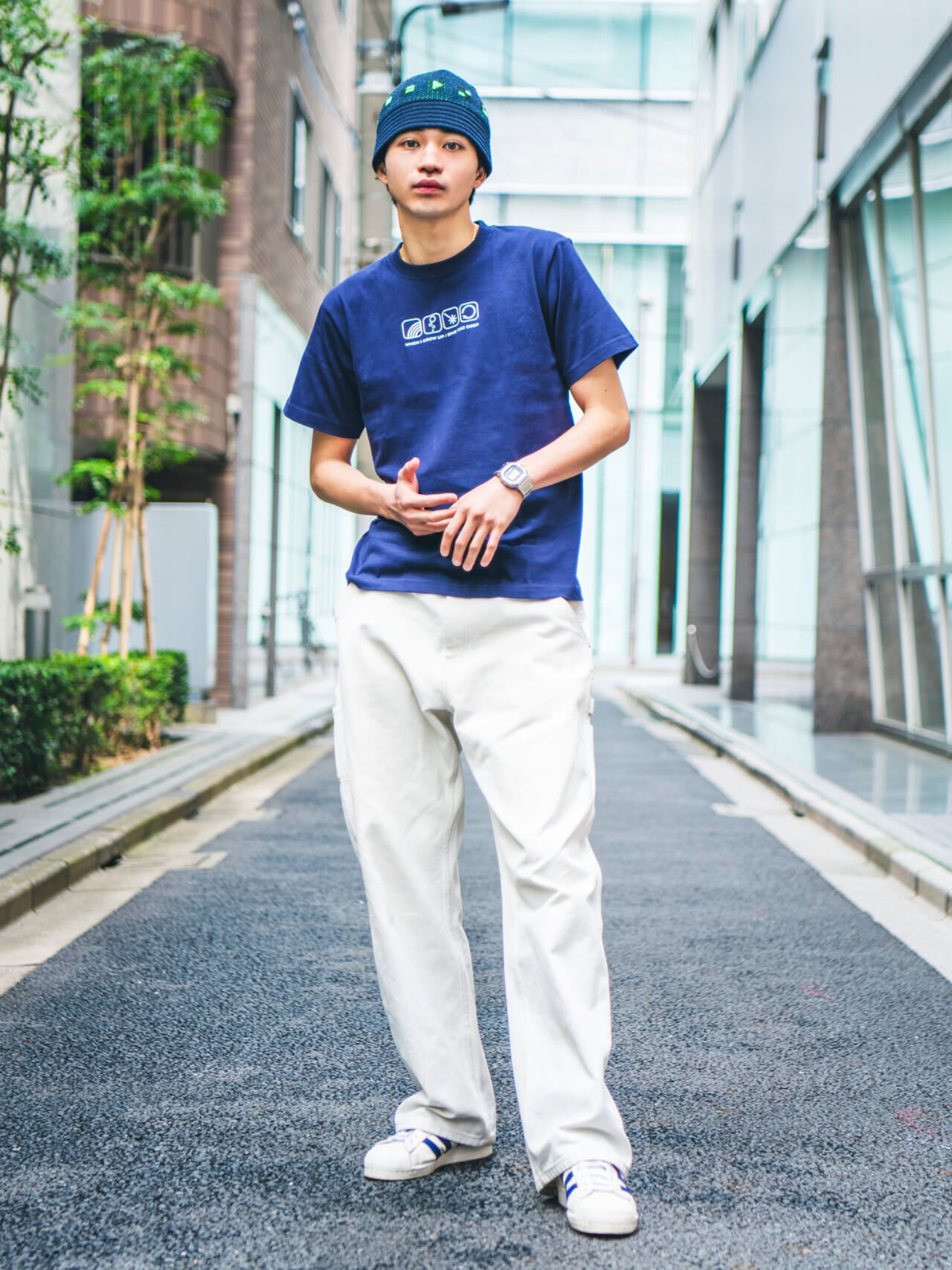 中田圭祐の私服＿全身