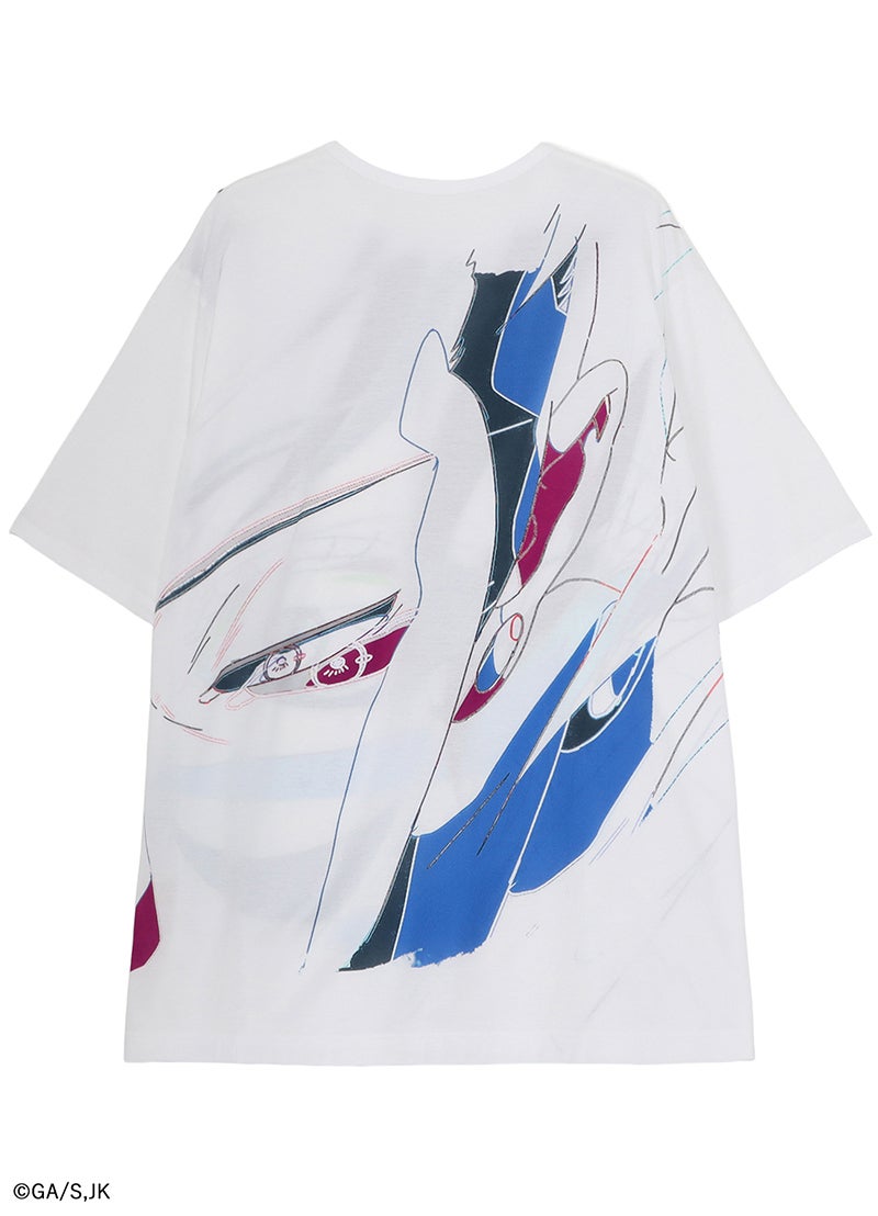 「Ground Y」と『劇場版総集編 呪術廻戦 懐玉・玉折』のコラボ Tシャツ(五条悟と夏油傑・白)背面