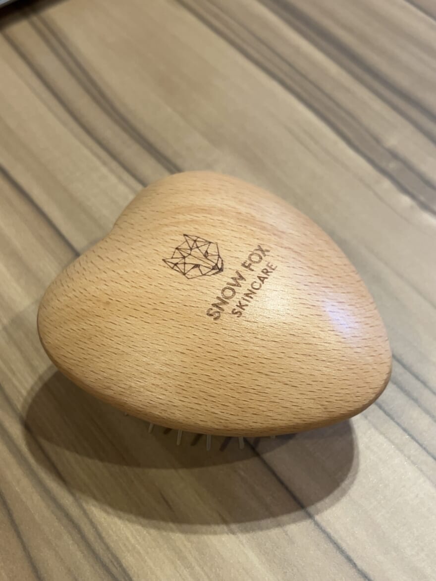 プレミアム FOX カッサ ウッド ミニハート ヘアブラシ 斜め