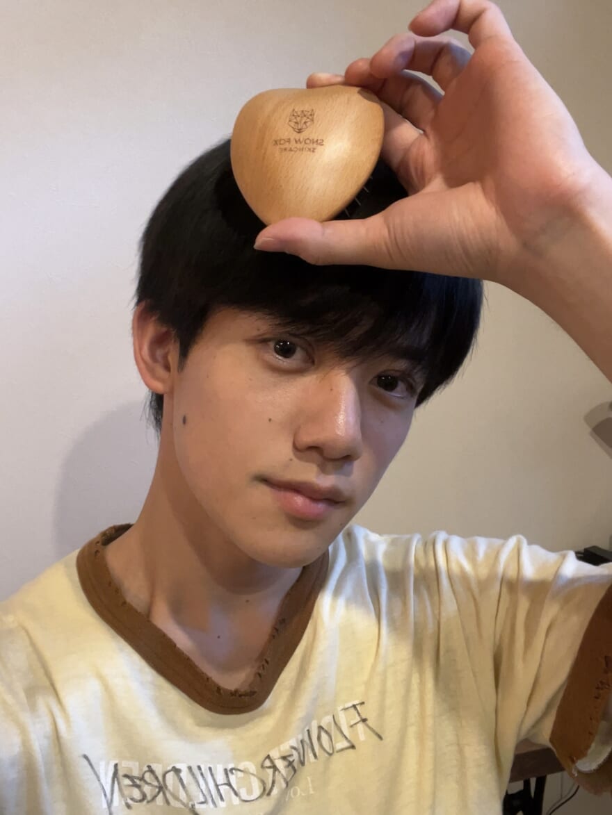 プレミアム FOX カッサ ウッド ミニハート ヘアブラシ ビジュアル