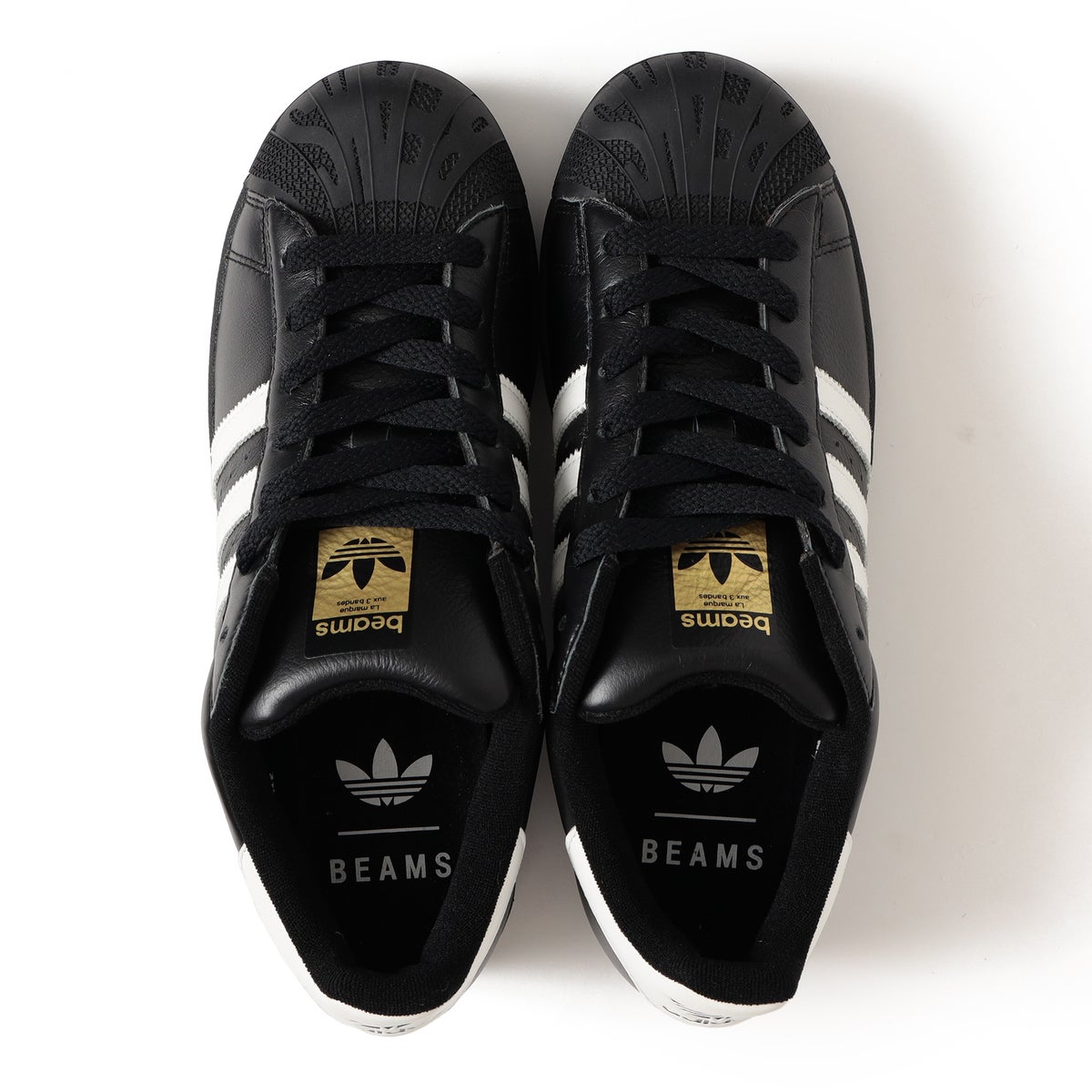 adidas Originals × BEAMS 「SUPERSTAR II」ブラック 全体