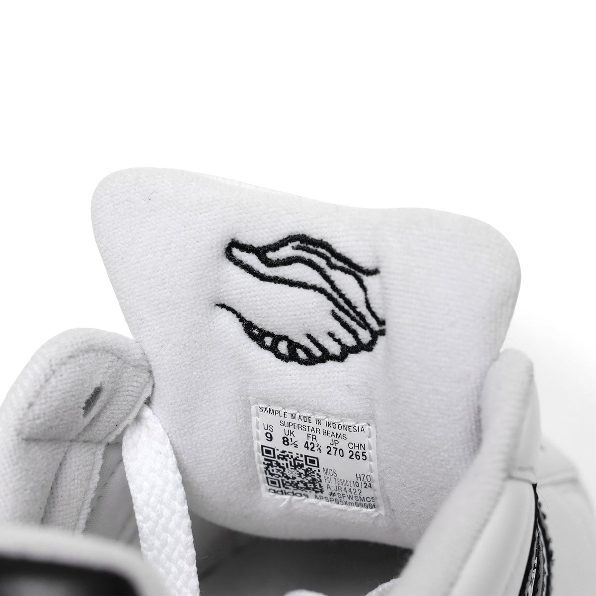 adidas Originals × BEAMS 「SUPERSTAR II」ホワイト シュータン