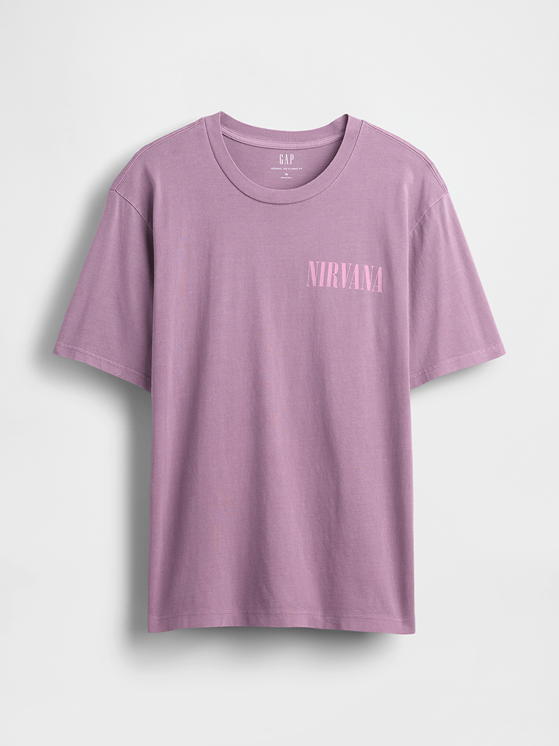 Gap(ギャップ)のニルヴァーナTシャツ(ピンク)の表面 2025年