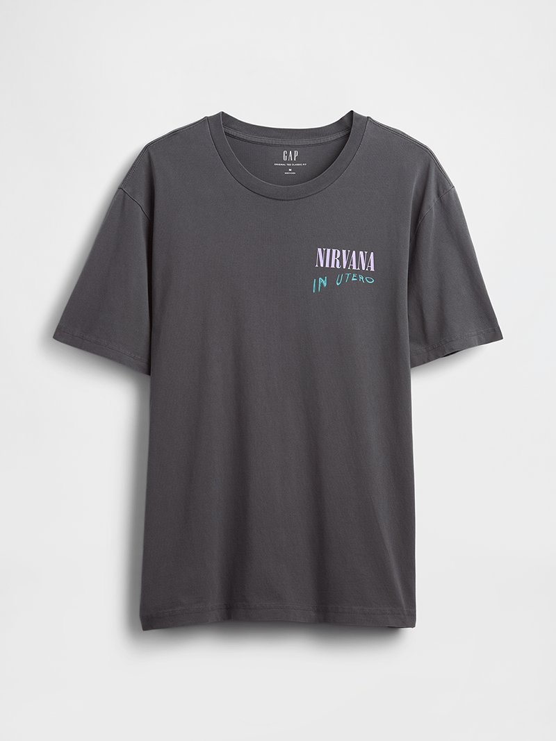 Gap(ギャップ)のニルヴァーナTシャツ(グレー)の表面 2025年