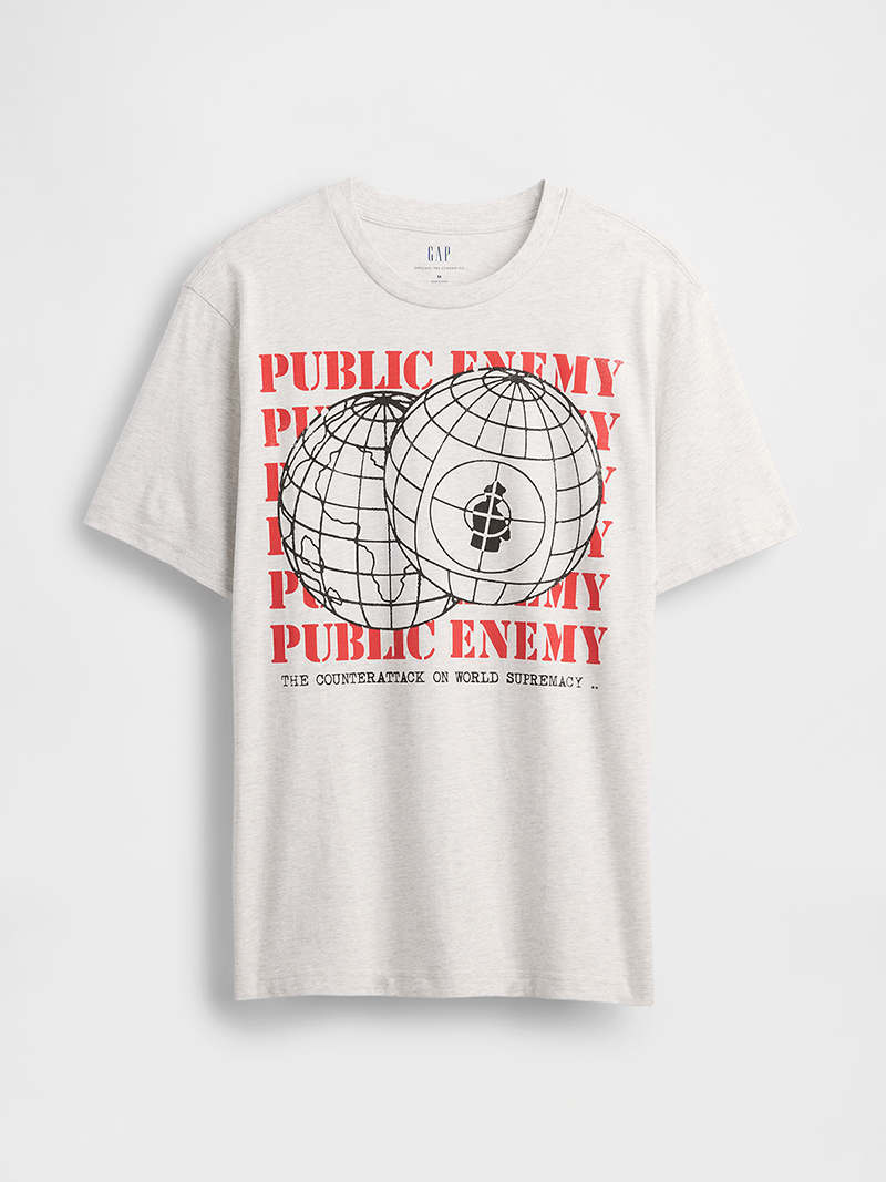 Gap(ギャップ)のパブリック・エネミーTシャツの表面 2025年